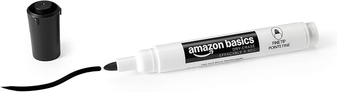 Amazon Basics Low-Odor Dry Erase Whiteboard Markers, Fine Tip - Image 4