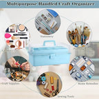 tackle box, 15-inch extra large art storage box on a desk or shelf
