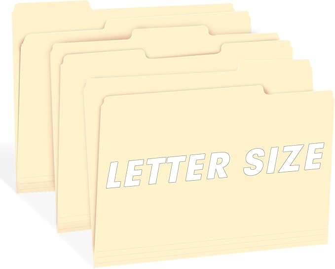 File Folder, RAZCC 150 Pack 1/3 Cut Tab File Folders Letter Size, Manila Folders - Image 6