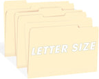 File Folder, RAZCC 250 Pack 1/3 Cut Tab File Folders Letter Size, Manila Folders - Image 6