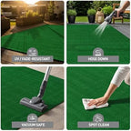rugshop turf patio deck outdoor indoor runner rug, side view