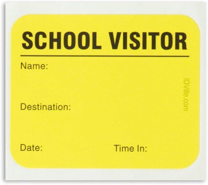 School Visitor Log Book, Spiral-Bound Visitor Badges, Guest Register Book - Image 3