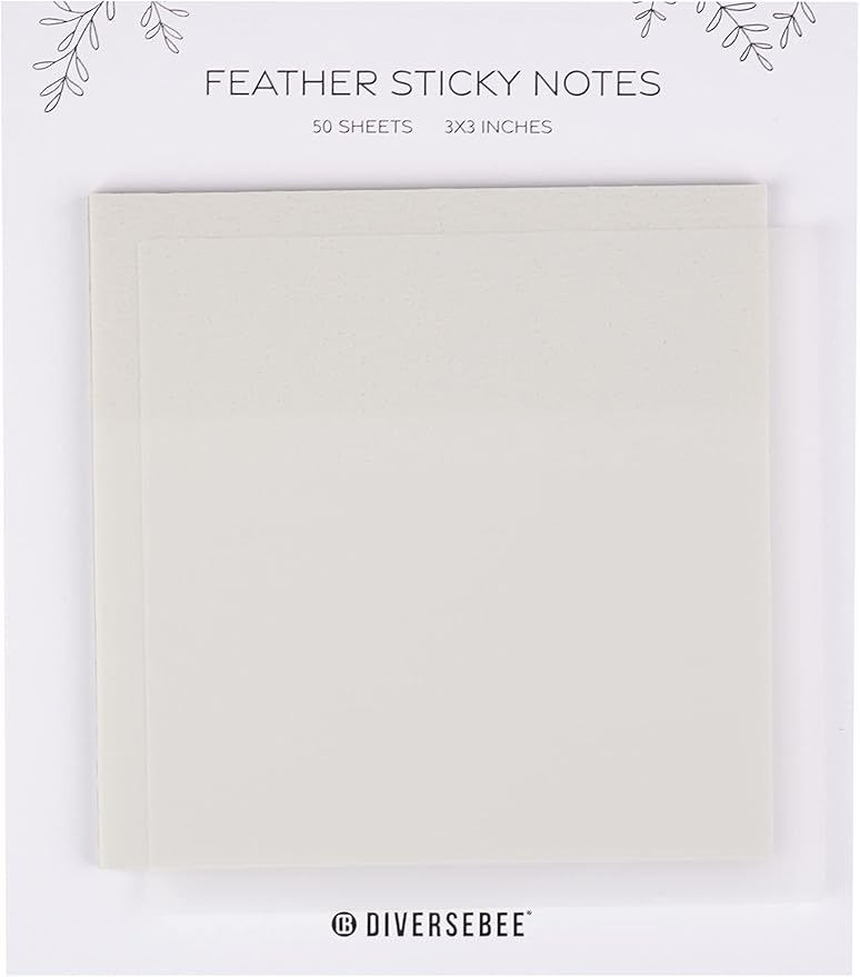 DiverseBee 50 Sheets Pastel Transparent Sticky Notes, 3x3” Clear Sticky Tabs by DiverseBee
