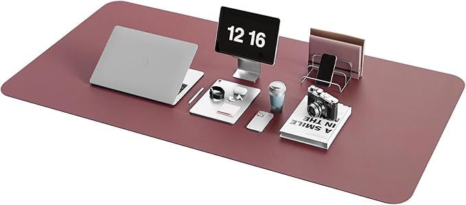 YSAGi Non-Slip Leather Desk Pad XL Size, Waterproof Laptop Computer Desk by YSAGi