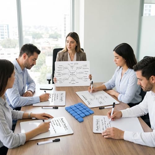 26 Pack Dry Erase Lapboards for Students, 12.5 x 9 Inch Double Sided Whiteboa...