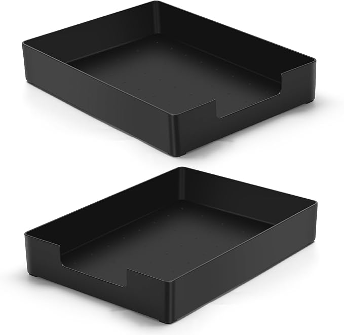 AZFUNN Letter-Size Tray Desk Letter Tray Paper Tray, Sturdy Heavy-Duty Plastic by AZFUNN