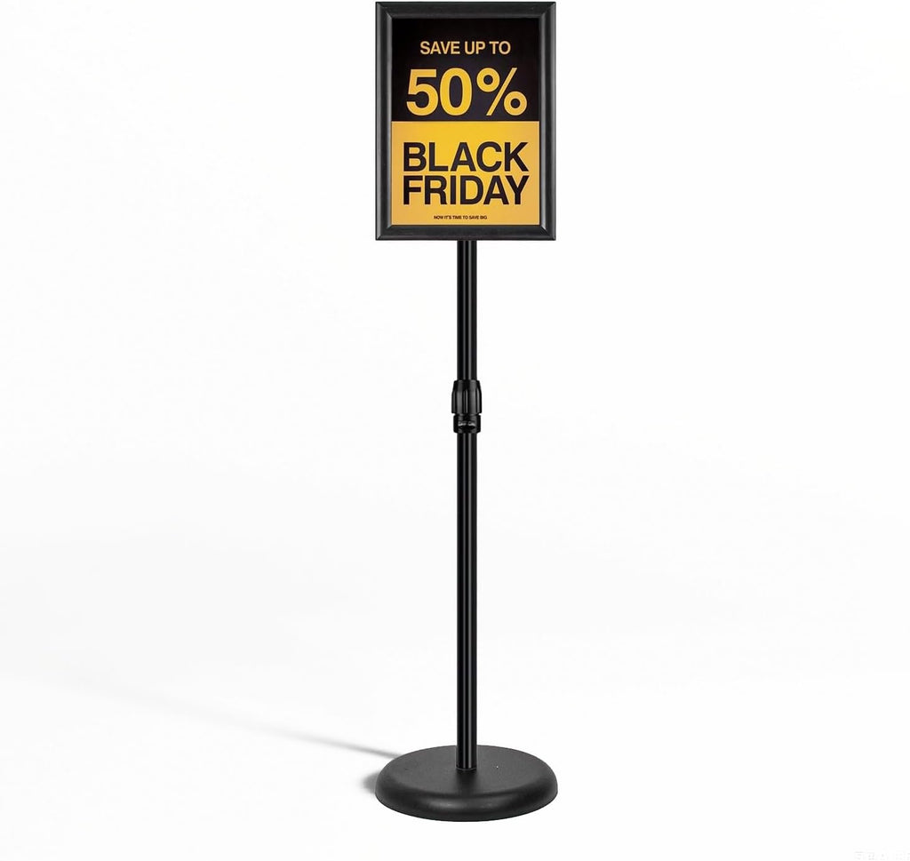 adjustable sign stand for display, pedestal floor signage, main product view