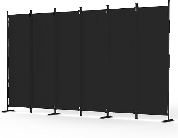 Kecreque 6 Panel Room Divider, 6ft Folding Screen Portable Wall Partition Room - Image 7