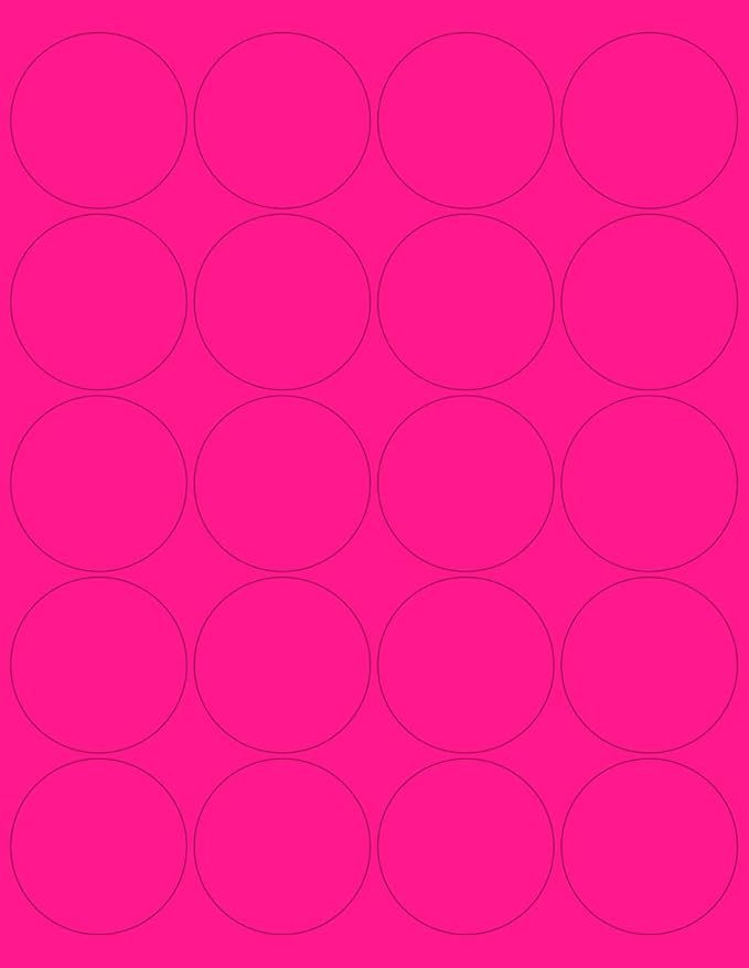 NextDayLabels - 8-1/2 x 11 Neon Color High Light Fluorescent Labels by NextDayLabels