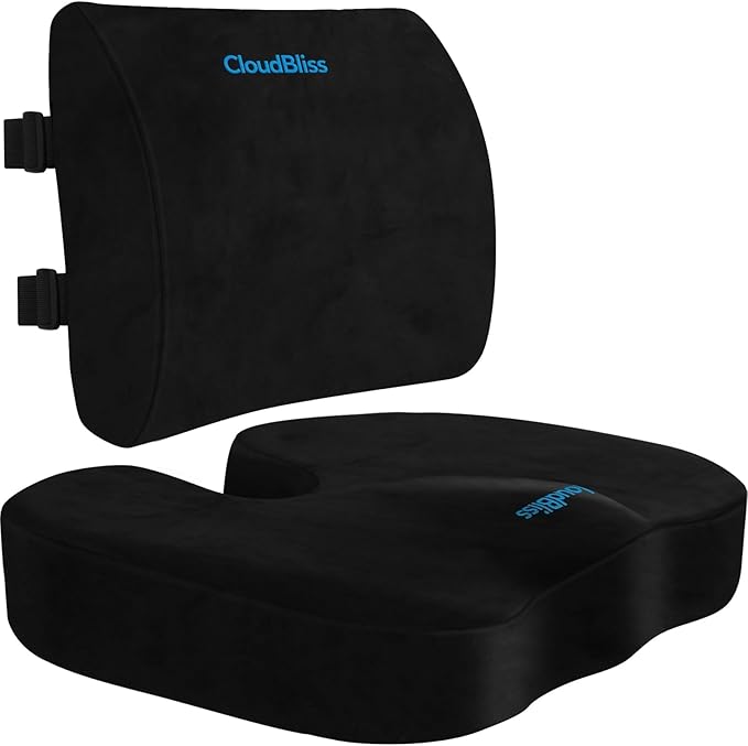 CloudBliss Seat Cushion, Office Chair Cushion, Car Seat Cushion, Lumbar Support by CloudBliss