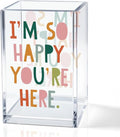 QYUVK I'm So Happy You're Here Acrylic Cosmetic Pencil Holder Cup, Funny Boho by QYUVK