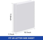 Comix D-Ring Basic View Binder 1 inch 3 Ring Binders, 2.4mm-Thick, Hold 225 - Image 5