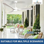 outdoor ceiling fan with light: 52 inch 3 on a desk or shelf