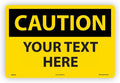 Custom OSHA Style Caution Sign 12" x 18" Aluminum Sign, Customizable "Your Text
