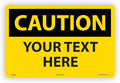 Custom OSHA Style Caution Sign 12" x 18" Aluminum Sign, Customizable "Your Text by NMC