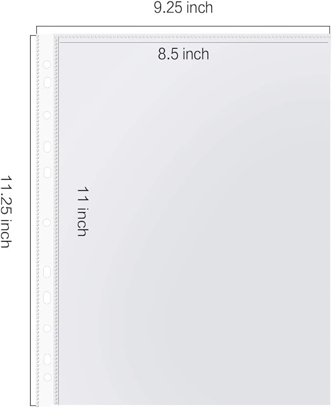 Sheet Protectors, PANDRI 500 Pack Clear Heavy Duty Plastic Page Protectors - Image 2
