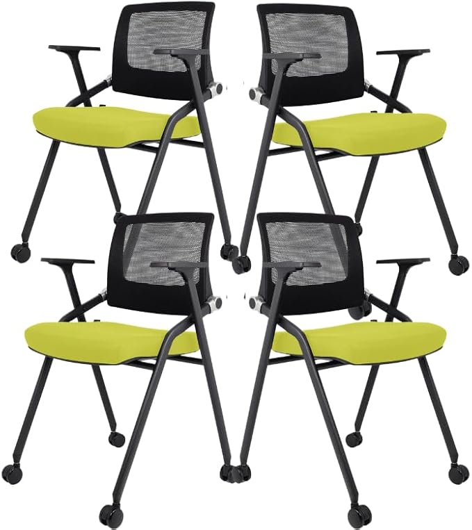 SLKJChr 4 Pack Foldable Office Chairs by SLKJChairs