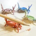 Crab Pen Holder for Desk, Cute Multifunctional Weightlifting Desk Crab Pencil - Image 2