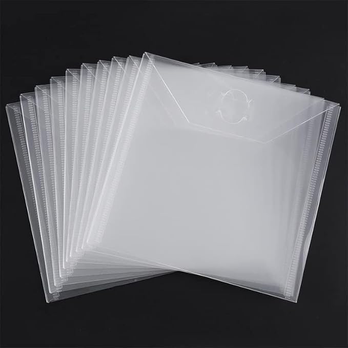 10PCS Large Stamp & Dies Storage Pockets Transparent Plastic Seal Bags Storage - Image 2