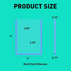 50ct 130pt 3"x4" Hard Card Sleeves - Image 2