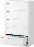 PEUKC 5 Drawer File Cabinet, Lateral Filing Cabinets