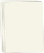 50 Sheets Cream Cardstock 8.5 x 11, Creebe 65lb Off White Card Stock Ivory by Unknown
