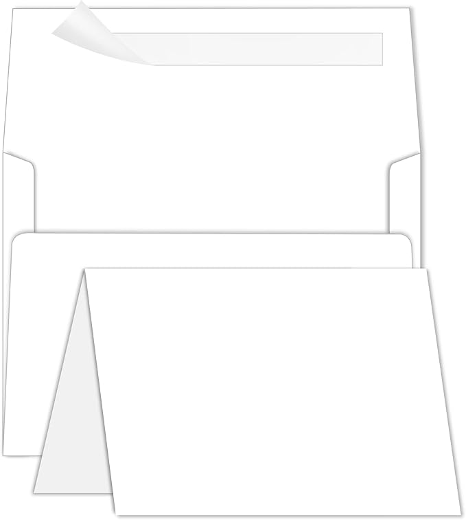 Goefun Blank Note Cards and Envelopes 5 x 7 Folded Cardstock and A7 Envelopes by Goefun