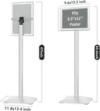 INNOVSIGN Heavy Duty Adjustable Pedestal Poster Sign Stand, 8.5x11 Aluminum - Image 6