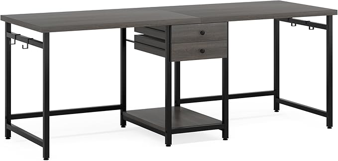 Tribesigns 79 Inch Extra Long Desk, Two Person Desk - Image 5