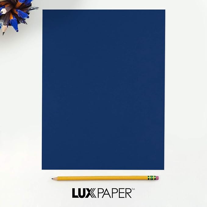 LUXPaper 8.5" x 11" Cardstock | Letter Size | Navy Blue | 100lb. Cover | 50 Qty - Image 7