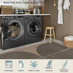 lahome modern rainbow easy jute outdoor runner rug showing dimensions