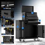 5 drawer rolling tool chest, 3-in-1 assembled tool on a desk or shelf