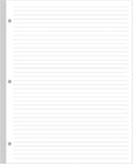 3-Hole Lined Refill Paper, Letter Size Punched Ruled Filler, 100 Sheets / 200 by Yaridar