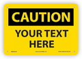 Custom OSHA Style Caution Sign 10" x 14" Aluminum Sign, Customizable "Your Text by NMC