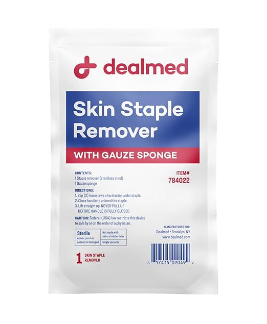 Dealmed Sterile Staple Removal Kit, Includes Staple Remover and Gauze Sponge - Image 7