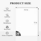 White Cardstock 8.5 x 11"Inch, 80lb Cardstock Paper, 30 Sheets Card Stock Paper - Image 2