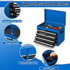 dreamade 5-drawer tool chest combo, rolling tool cabinet showing dimensions