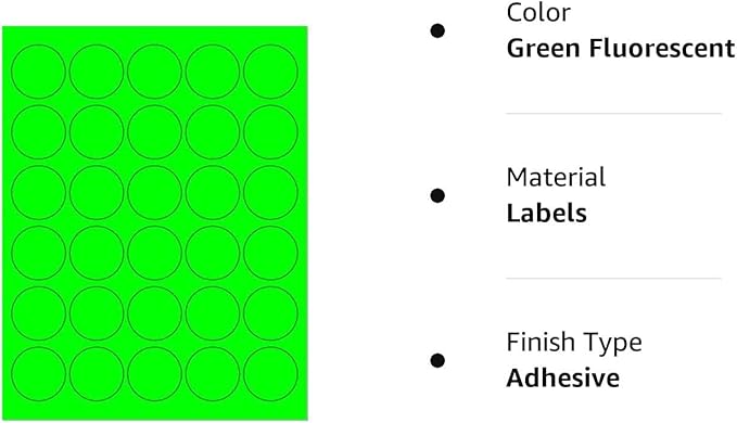 Pack of 100 Sheets, 8-1/2 x 11" Fluorescent Labels - Image 7