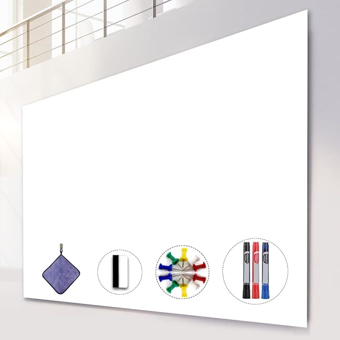 AFMAT Dry Erase Board Sticker, 48 x 36 inches White Board Wallpaper, Dry Erase by AFMAT