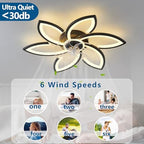 dalouguan ceiling fan with lights remote control, 30" on a desk or shelf