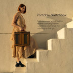 meeden portable tabletop easel for painting: artist sketchbox on a desk or shelf
