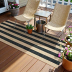 lahome striped easy jute outdoor runner rug, 2x6, package contents