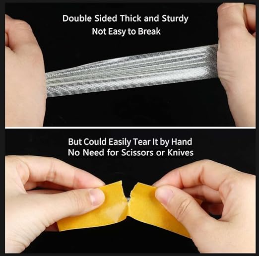 MILEQEE Double-Sided Mesh Carpet Tape Heavy Duty, 2.4in x 66FT, Large Durable - Image 4