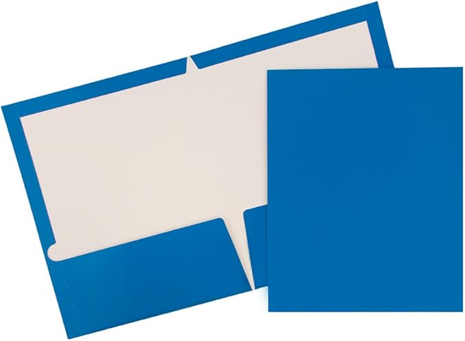 JAM PAPER Laminated Two Pocket Glossy School Folders by JAMPaper