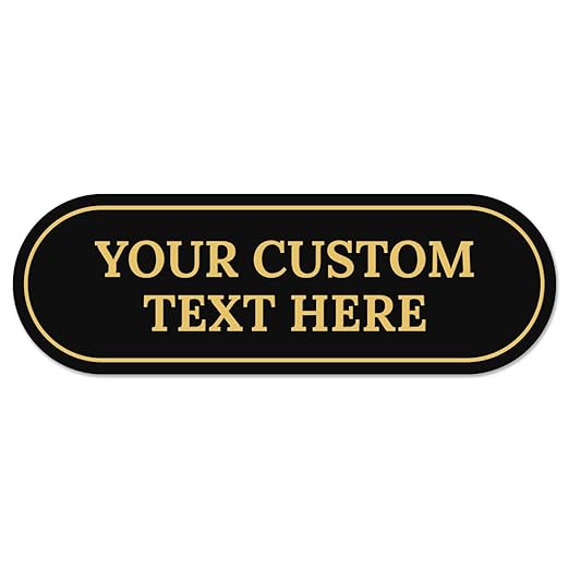 Custom Wall or Door Sign, Personalized Buble Plaque Engraved Message by SigoSigns