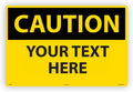 Custom OSHA Style Caution Sign 24" x 36" Aluminum Sign, Customizable "Your Text