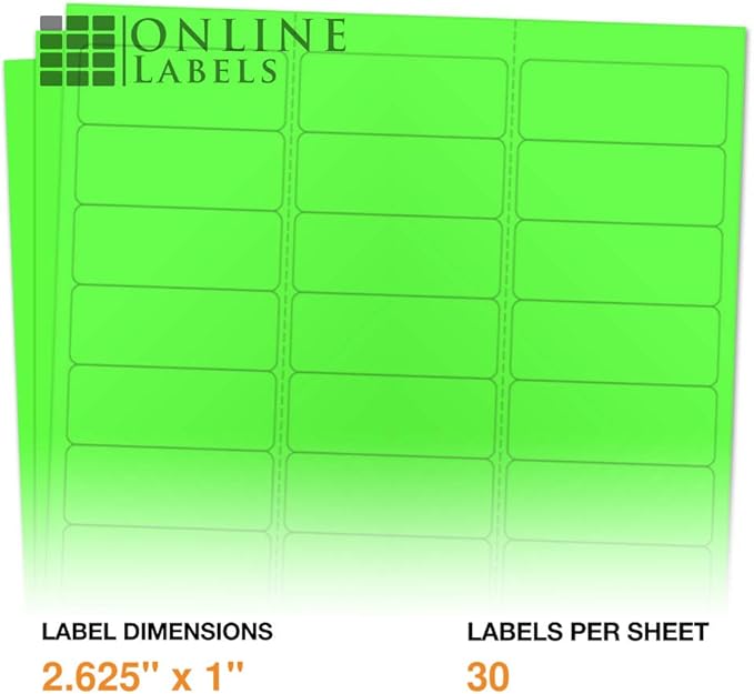 Neon Green Address Labels - Image 2