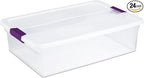 Sterilite 24-Pack 32 Quart ClearView Latch Box, Stackable Organizer Bins by Sterilite