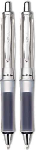 PILOT Dr. Grip Center of Gravity Refillable & Retractable Ballpoint Pen, Medium Point, Charcoal Grip, Black Ink, Single Pen (36180) (Pack of 2)