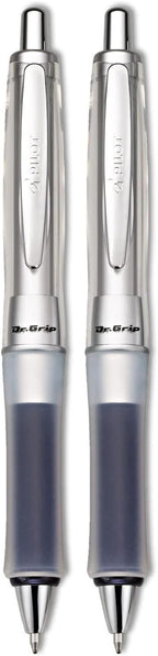 PILOT Dr. Grip Center of Gravity Refillable & Retractable Ballpoint Pen, Medium Point, Charcoal Grip, Black Ink, Single Pen (36180) (Pack of 2)